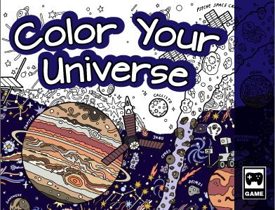 Color your universe find the hidden objects space place â science for kids