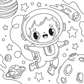 Page outer space drawing images