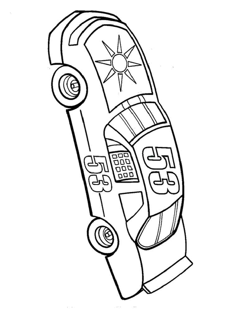 Nascar coloring pages