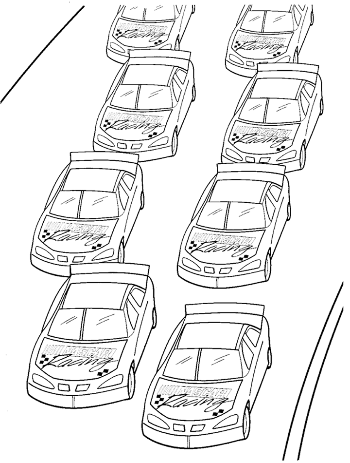 Nascar coloring pages