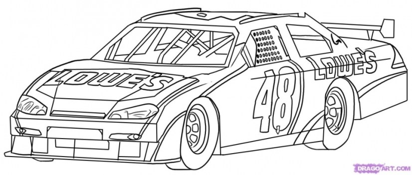 Free printable nascar coloring pages