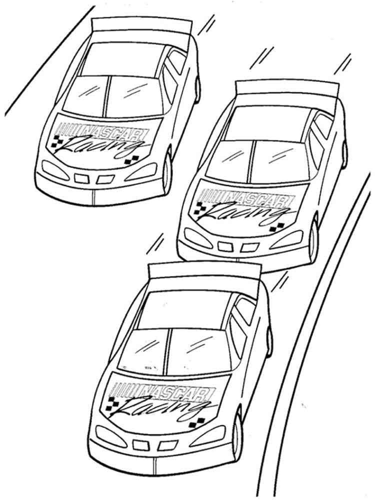 Nascar coloring pages