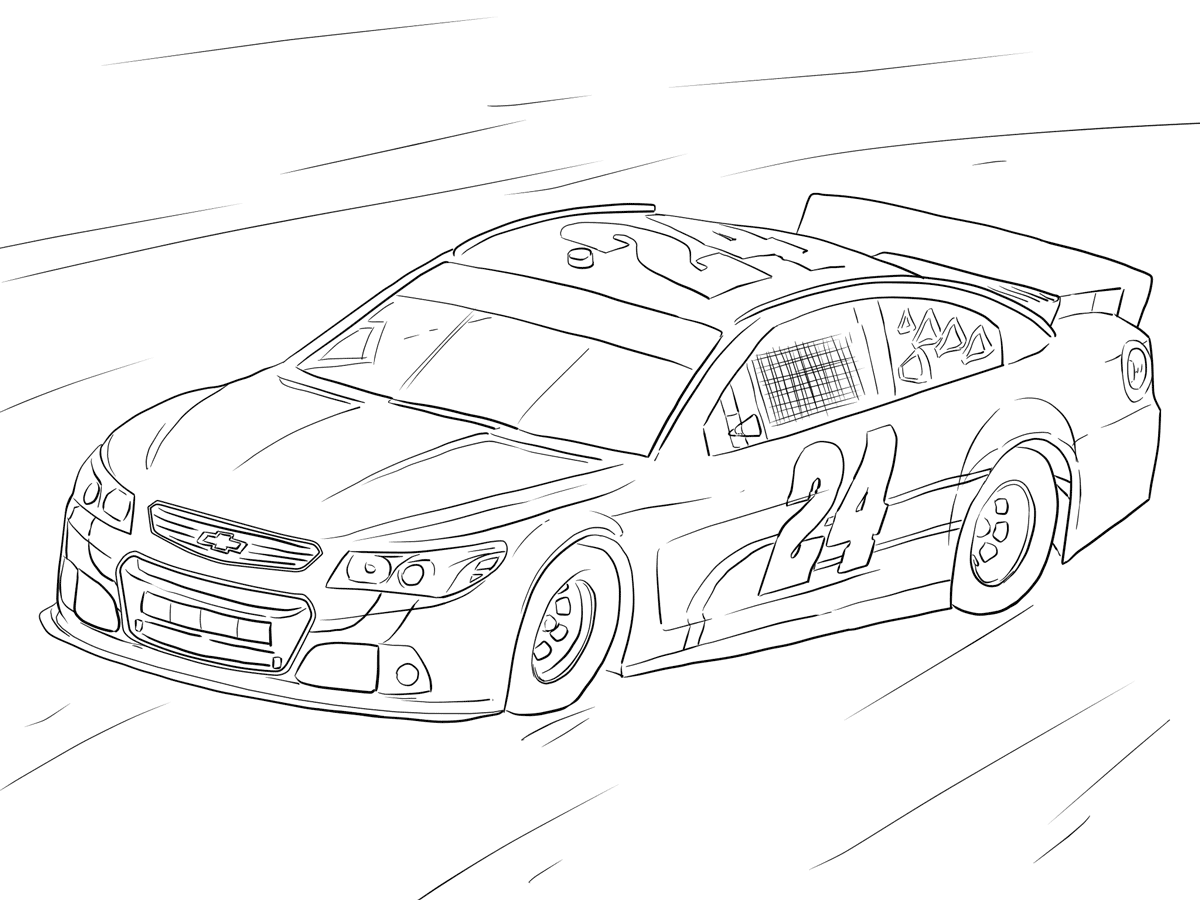 Nascar coloring pages pdf for free