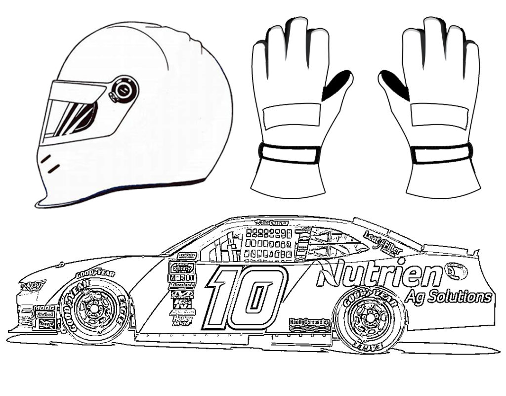 Nascar coloring pages pdf for free