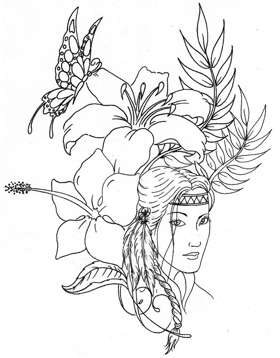 Native american coloring pages printable native american coloring pages