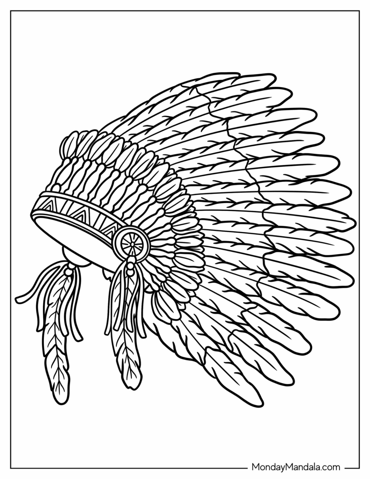 Native american coloring pages free pdf printables