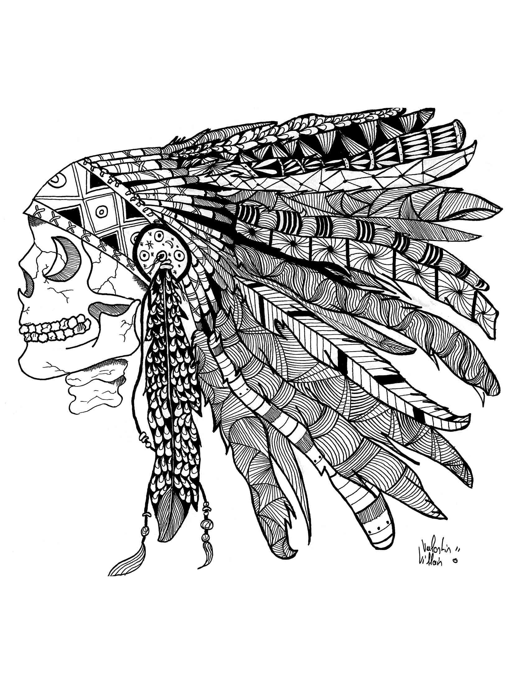 Native american coloring pages for adults