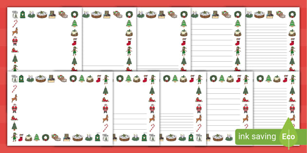 Christmas page borders primary resources teacher made