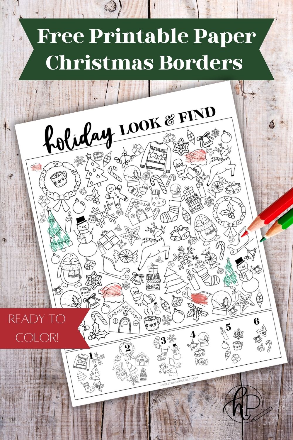 Holiday look find find the hidden christmas objects printable