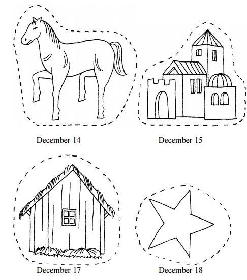 Printable nativity advent chain