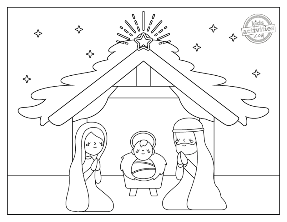 Free printable nativity coloring pages kids activities blog