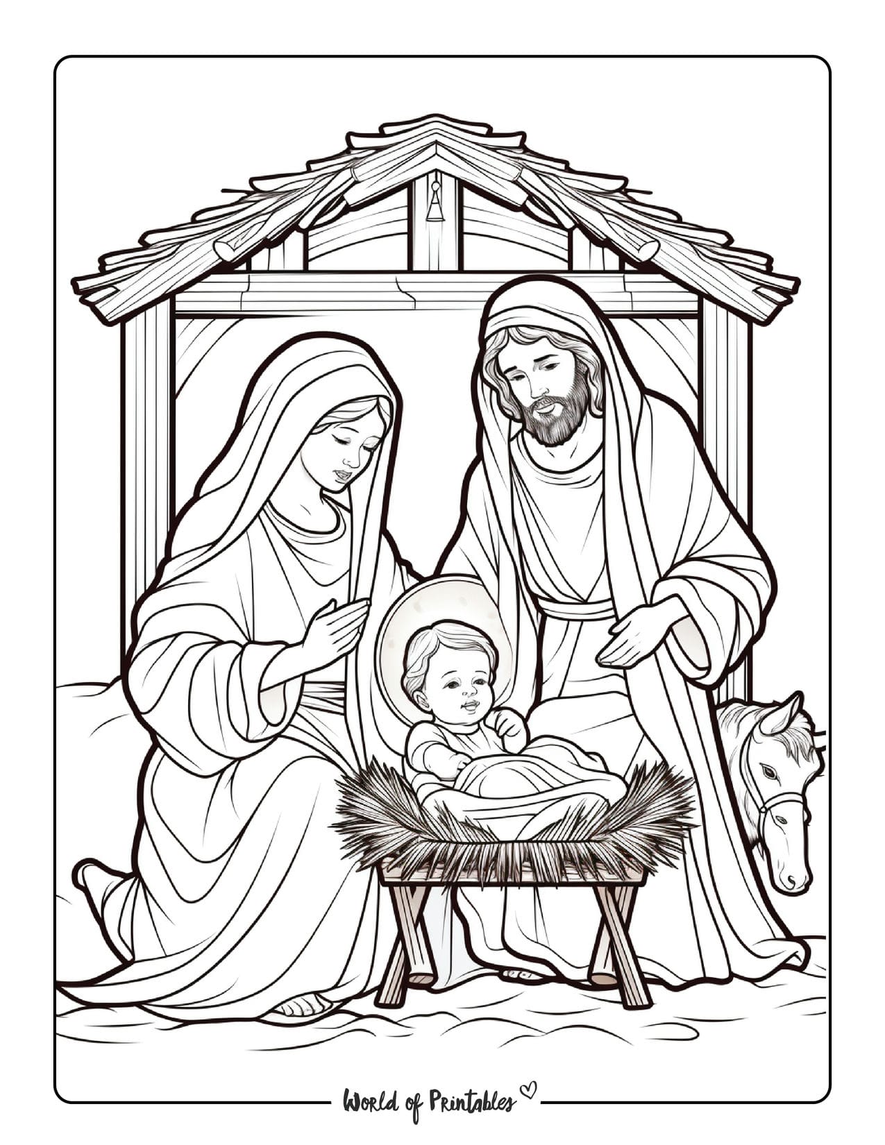 Nativity coloring pages