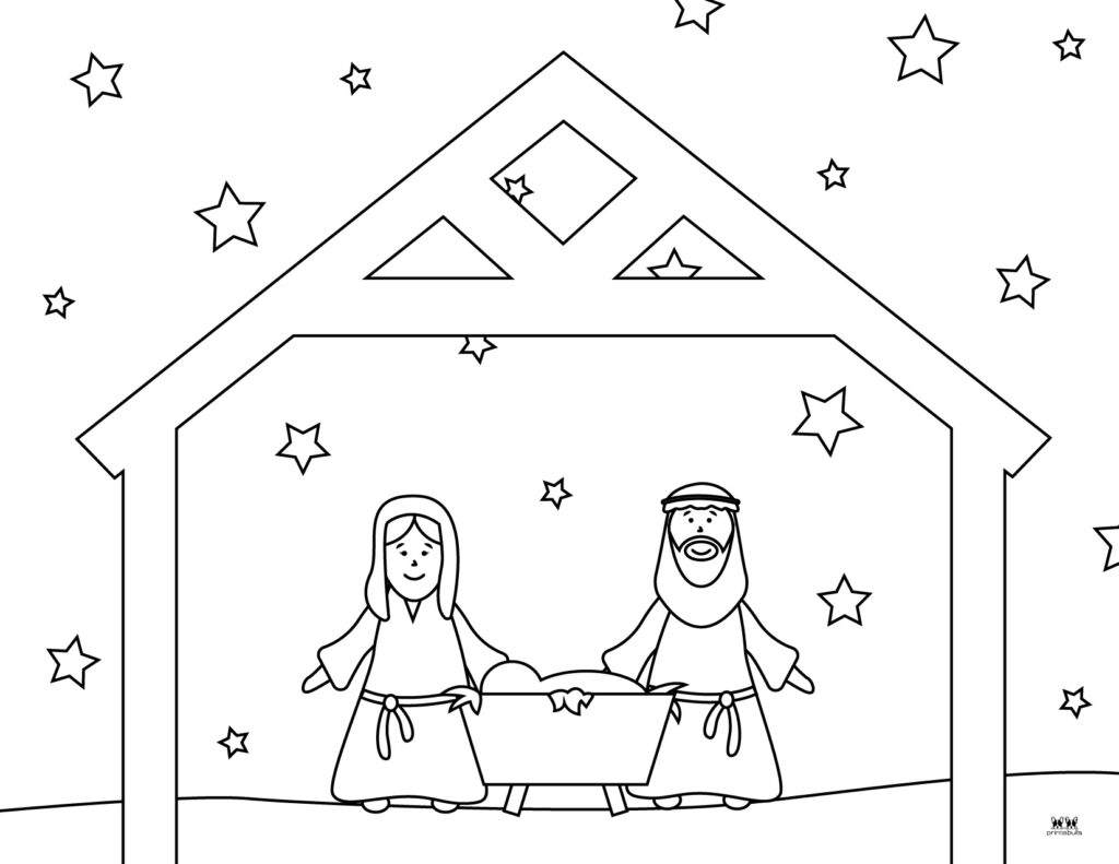 Nativity coloring pages