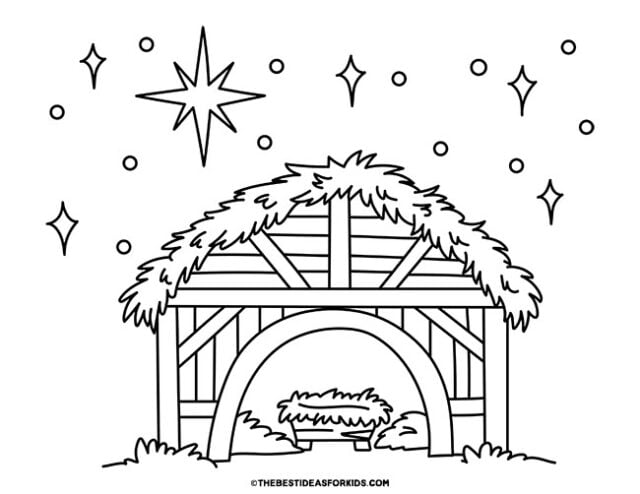 Nativity coloring pages free printables