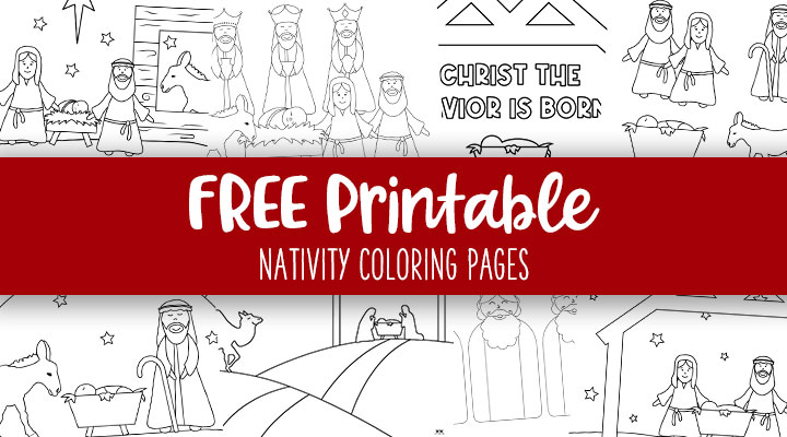 Nativity coloring pages