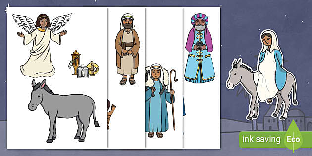 Cut out christmas nativity scene downloadable resource