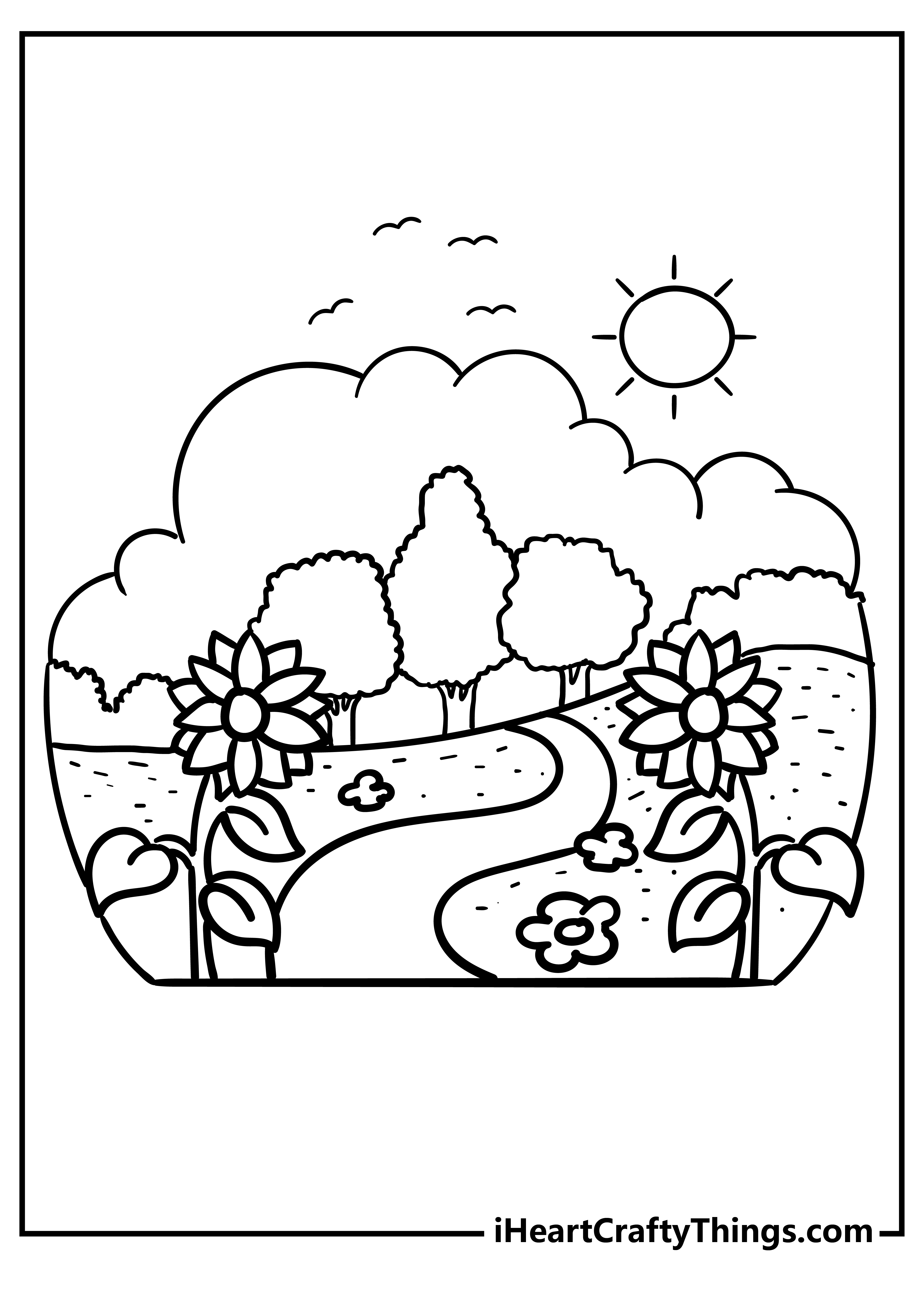 Nature coloring pages free printables