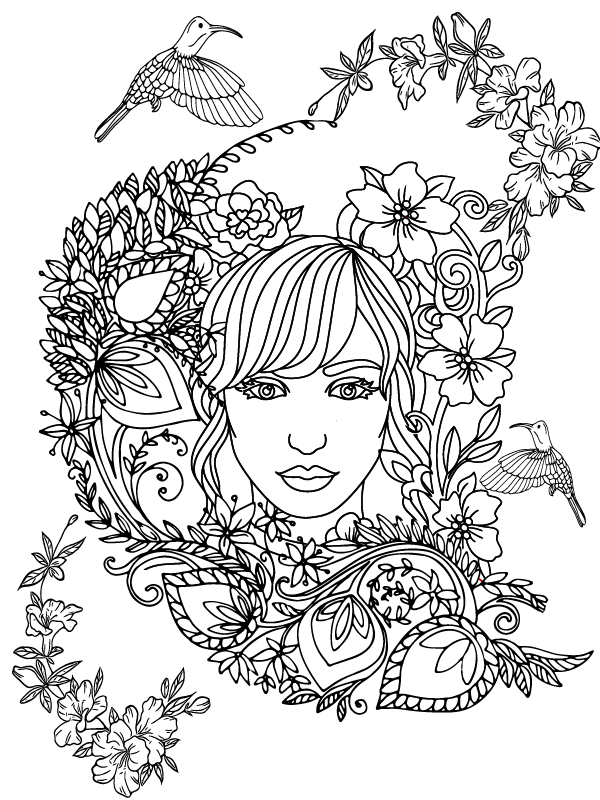 Mother nature coloring pages printable for free download