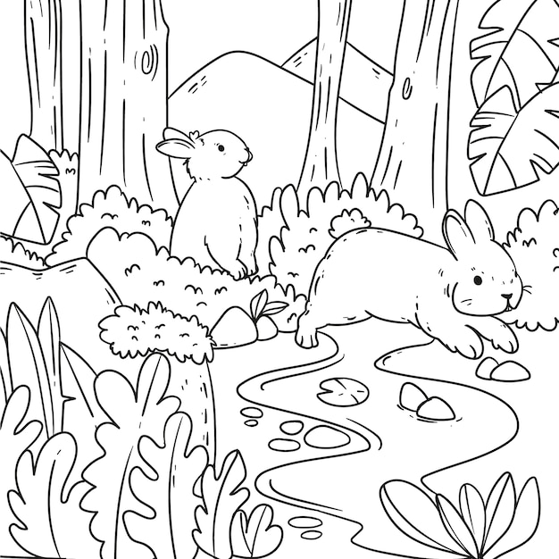 Nature coloring page images