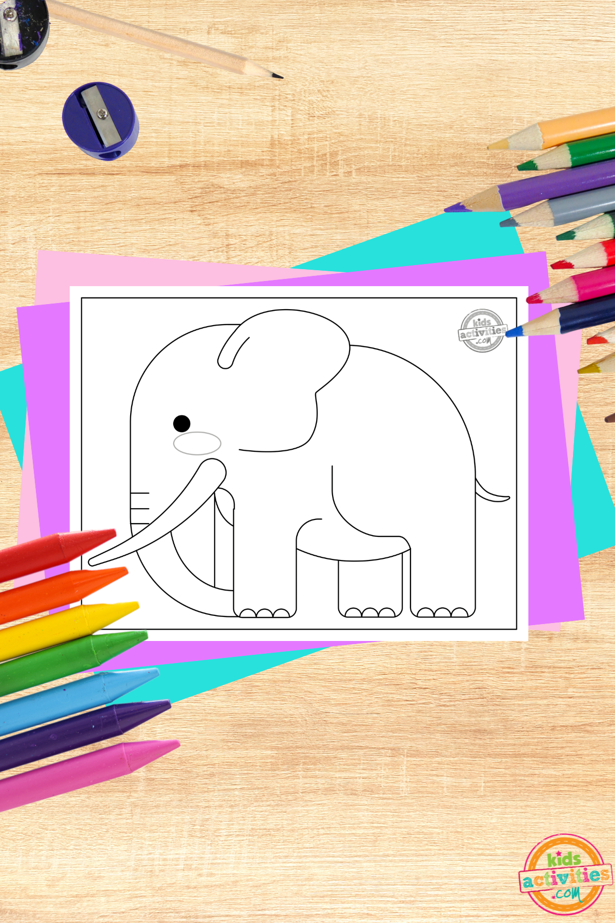 Printable indian elephant coloring page for kids kids activities blog