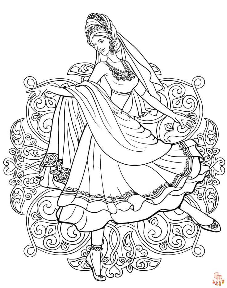 Printable indian coloring pages free for kids and adults