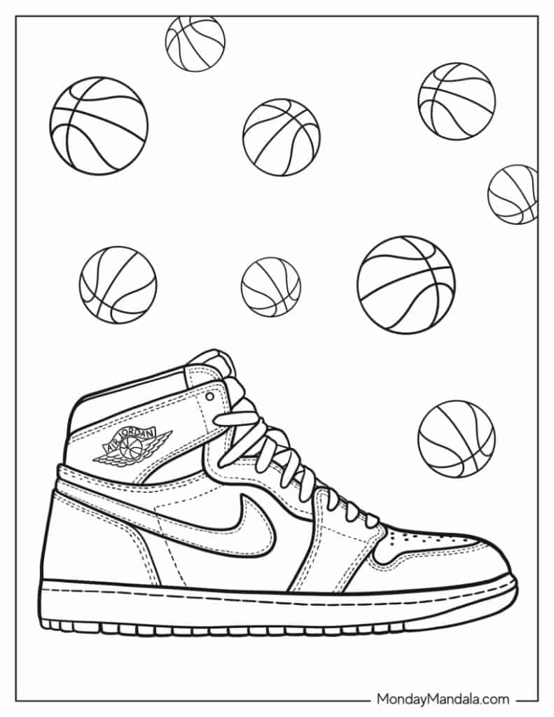 Nba basketball coloring pages free pdf printables