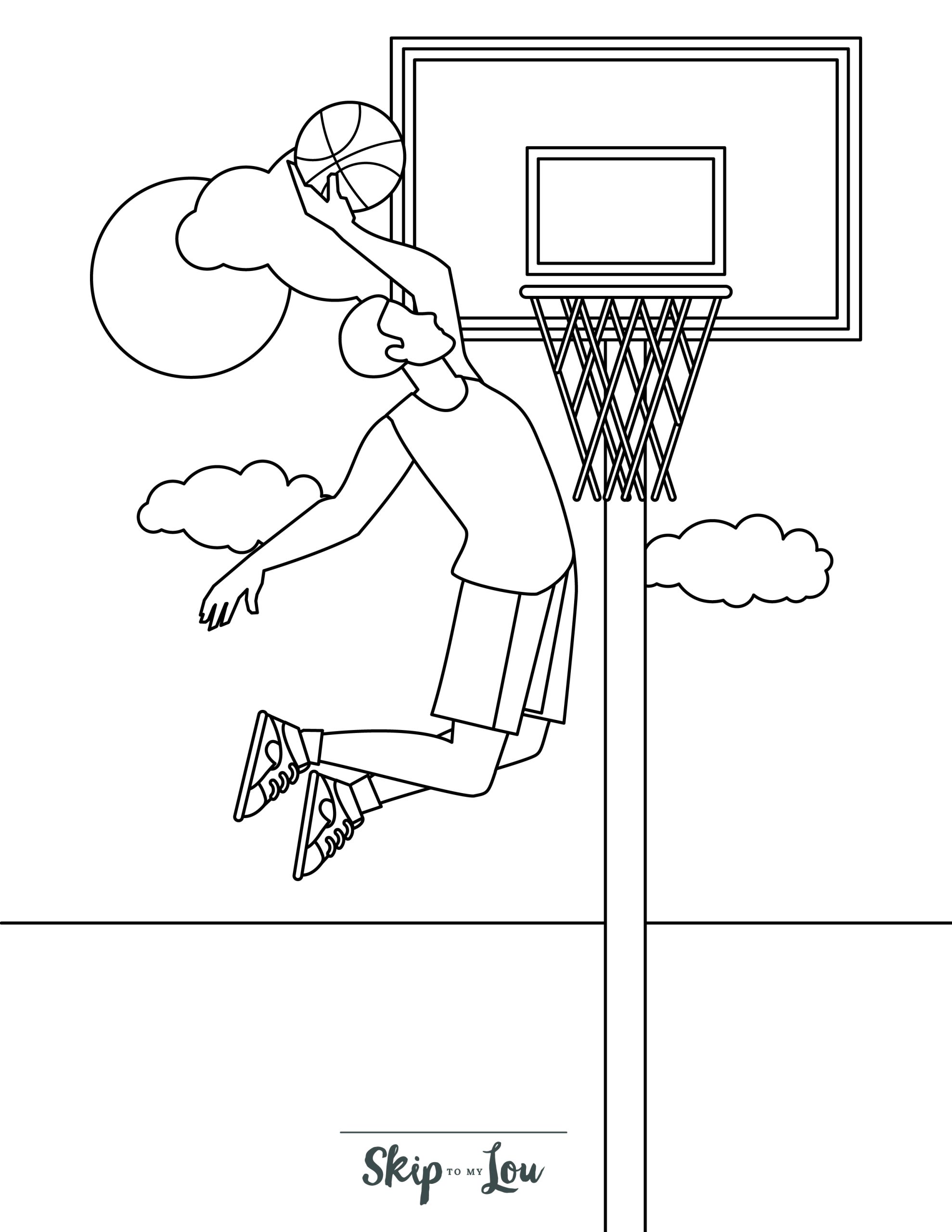 Basketball coloring pages