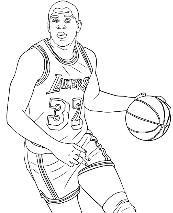 Printable basketball coloring pages