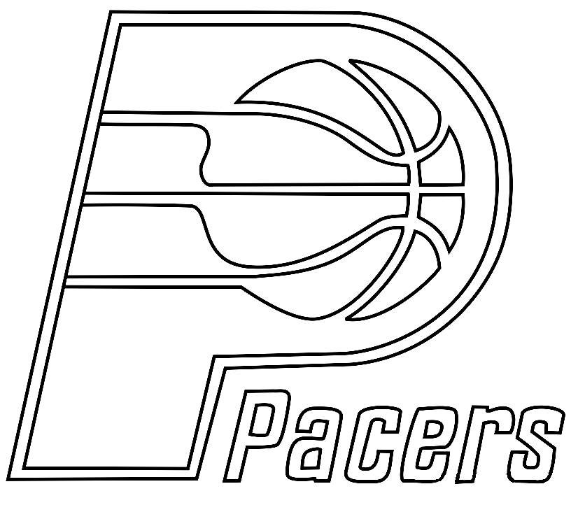 Nba logo coloring page