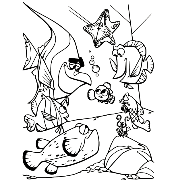 Finding nemo coloring pages printable for free download