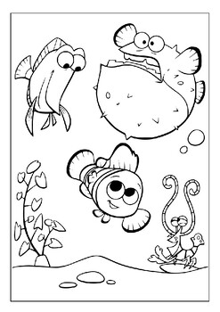 Explore the underwater world with printable finding nemo coloring pages p