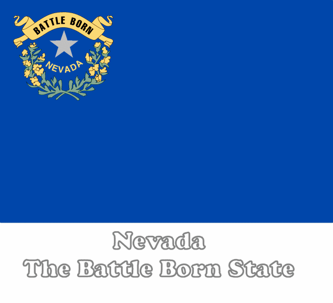 Large horizontal printable nevada state flag from