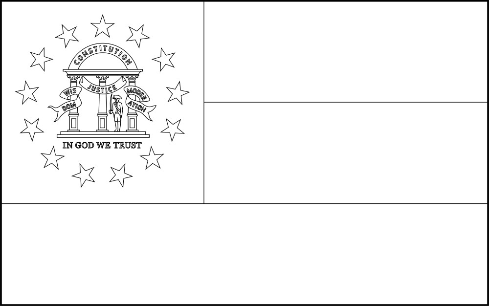 Free printable georgia state flag color book pages x