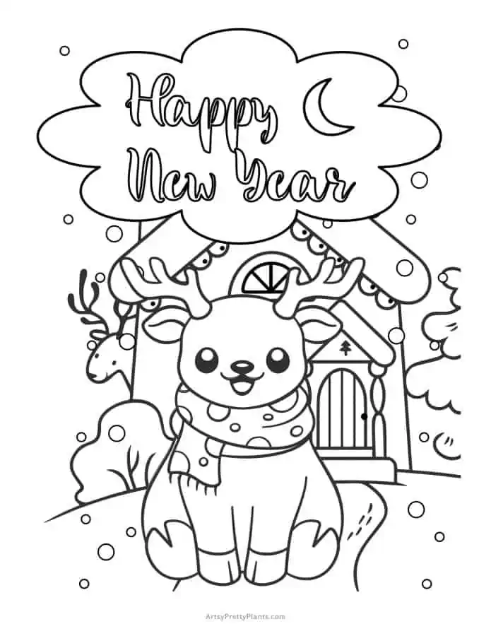 Free new year coloring pages âprintable