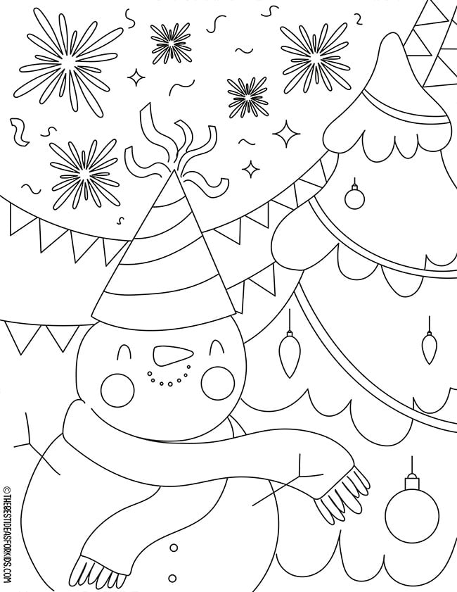 New years coloring pages free printables