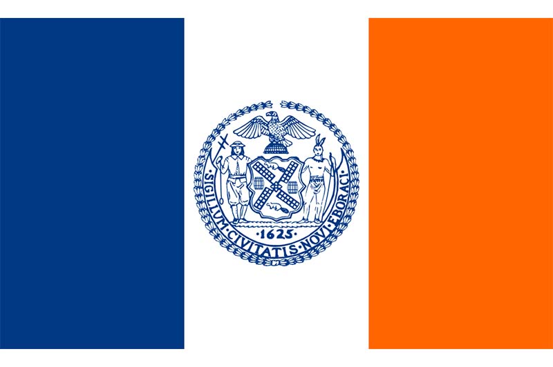 City seal and flag