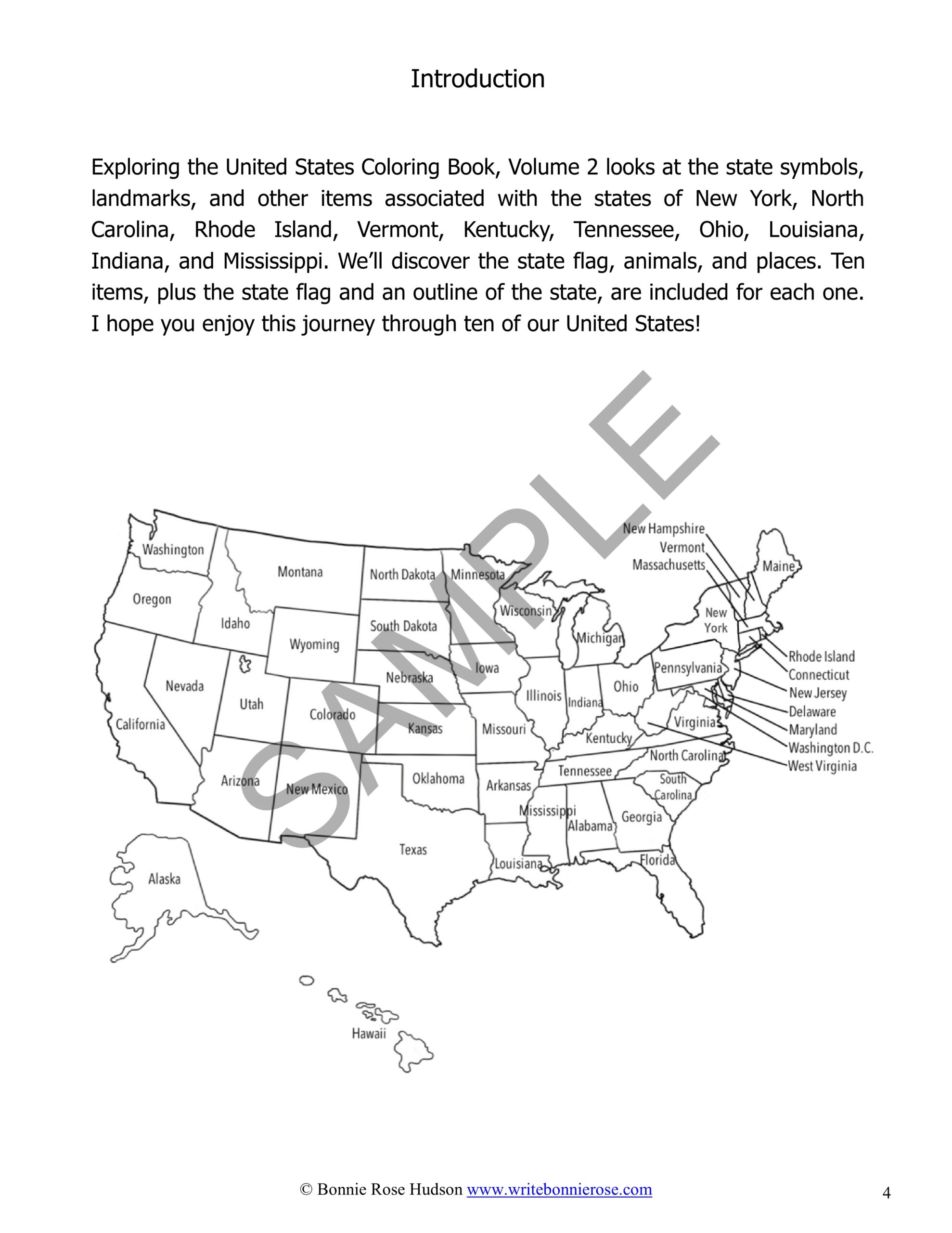 Exploring the united states coloring book with print copywork volume made by teachers
