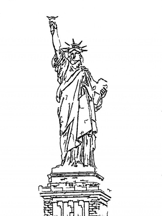 Free printable statue of liberty coloring pages for kids