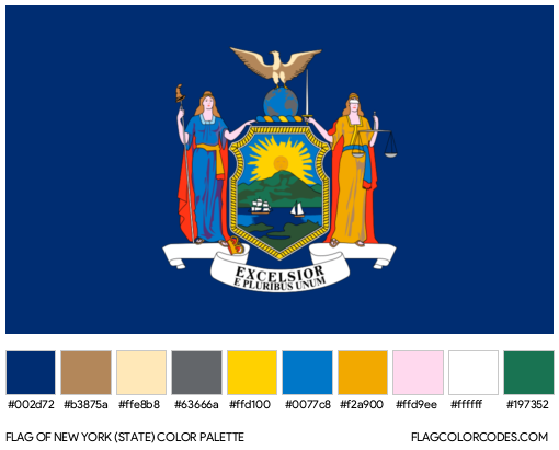 New york state flag color codes