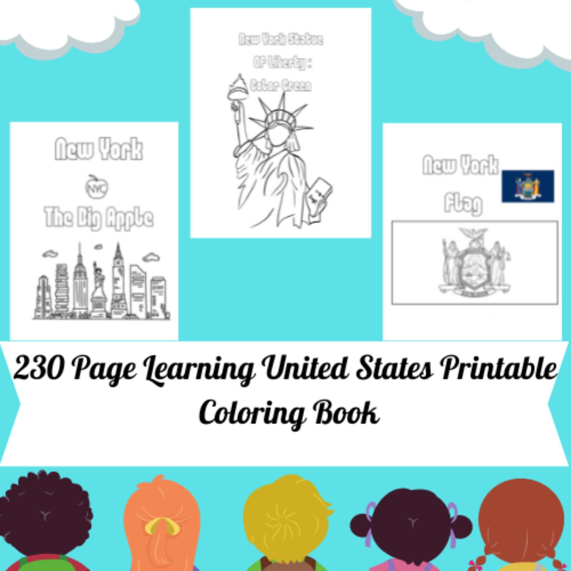 Page learning united states printable coloring pages