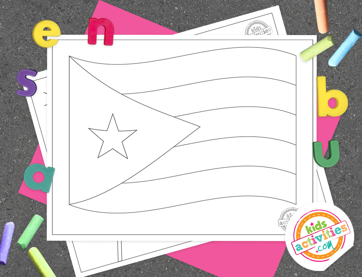 Patriotic puerto rico flag coloring pages kids activities blog