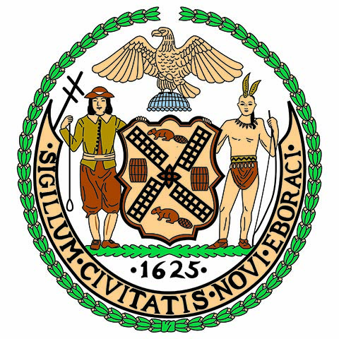 City seal and flag