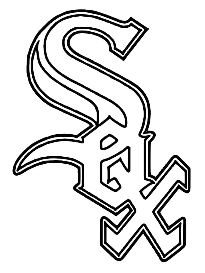 Chicago white sox logo coloring page