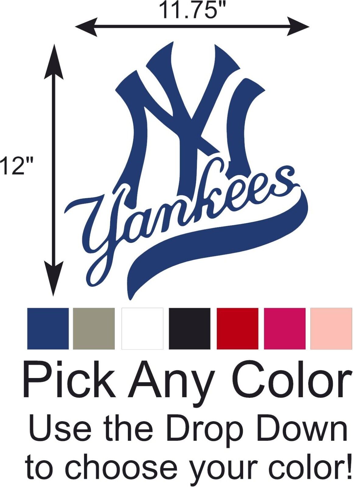 Ny yankees vinyl decal die