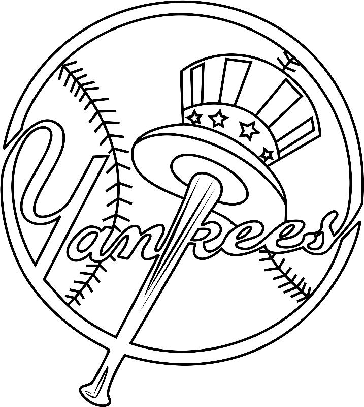 New york yankees logo coloring pages