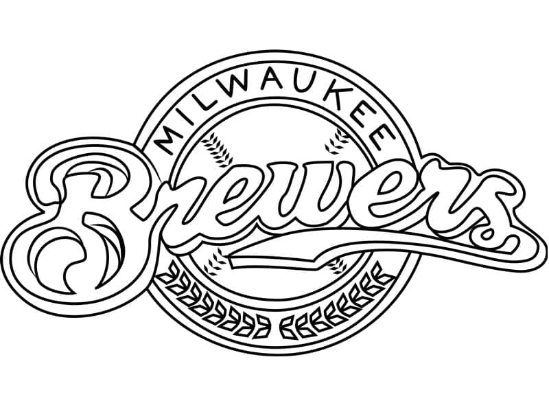 Milwaukee brewers logo coloring page