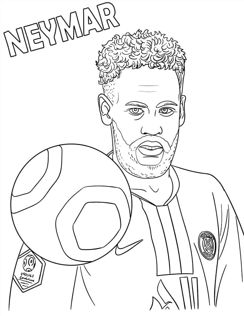 Neymar coloring pages