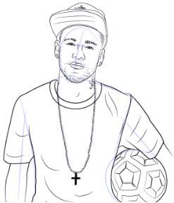 Neymar coloring pages