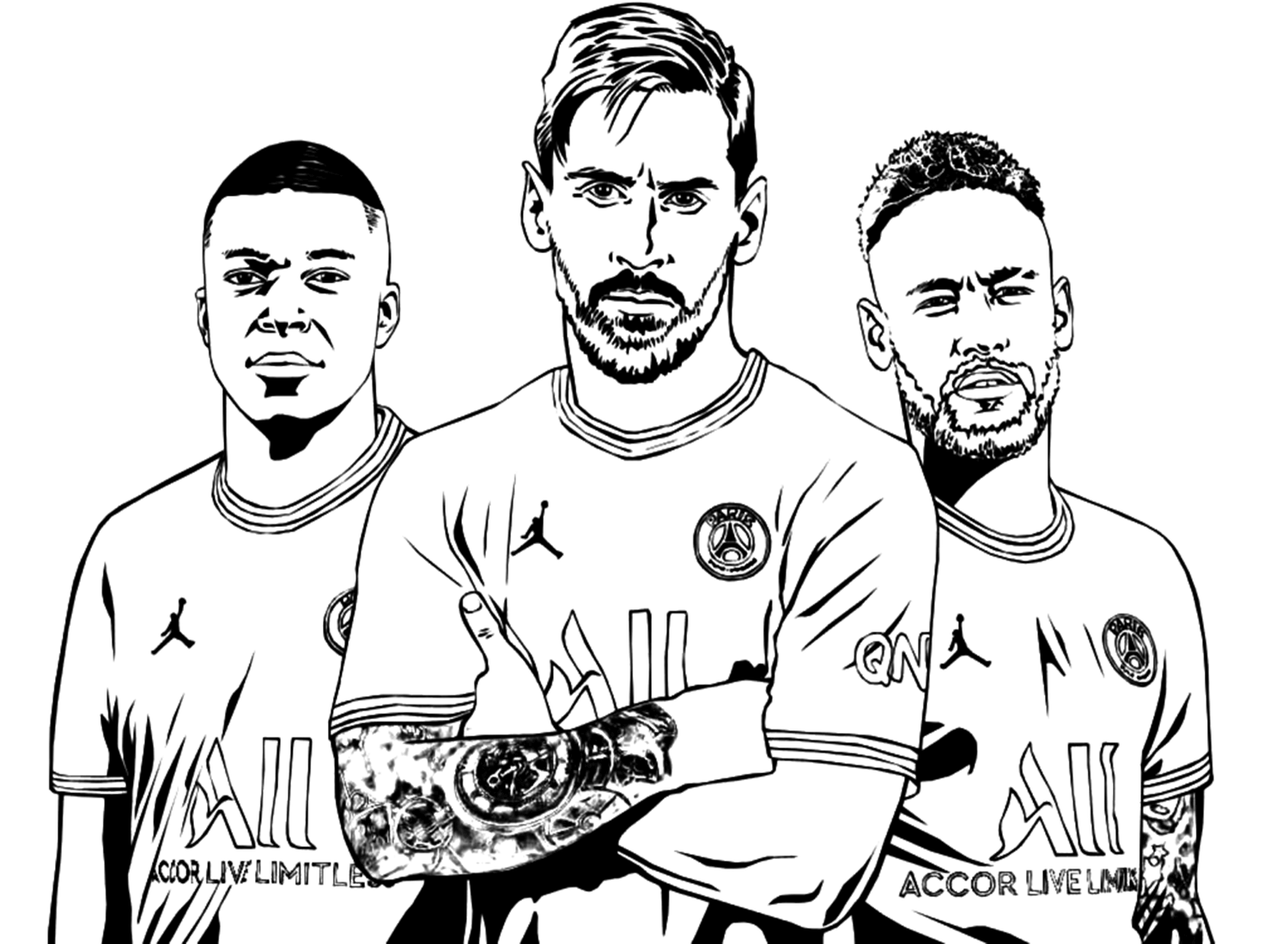 Neymar coloring pages