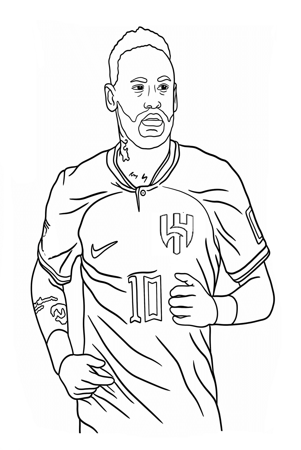 Neymar coloring pages